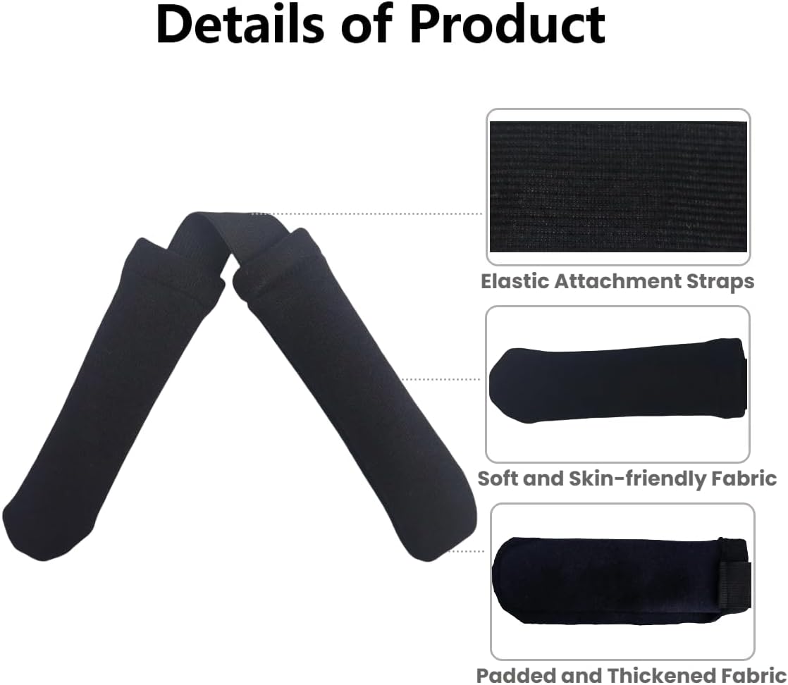 2Pcs Thickened Rowing Machine Handles Cover, Fits Most Rowing Machine, Non-Slip & Breathable Handle Cover(Black) - Image 3