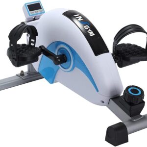 Under Desk Mini Pedal Exerciser for Arm & Leg Workout, Portable Compact Exercise Bike with Adjustable Resistance & LCD Display