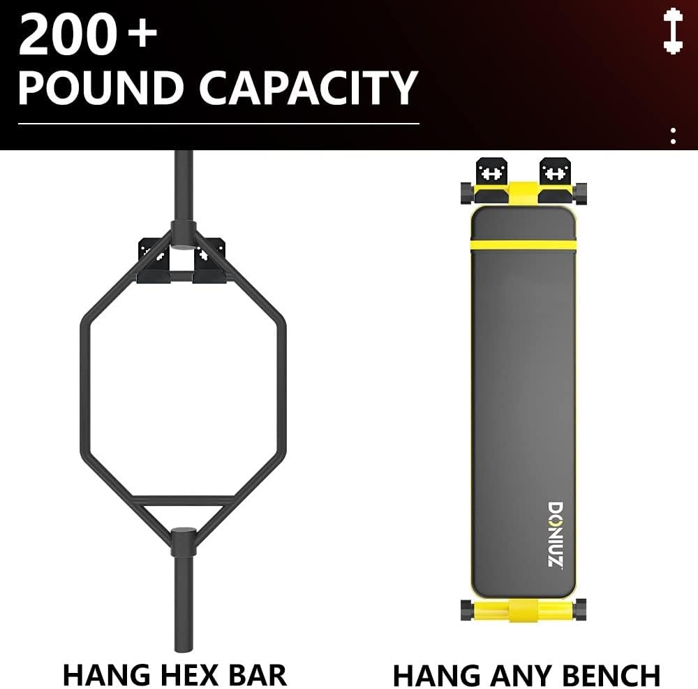 A-KARCK Weight Bench Gym Storage with Rubber Gasket, Home Gym Storage Wall Mount Brackets 200 lb Capacity Hang Hex Bars Rowing Machines, Space Friendly - Image 3