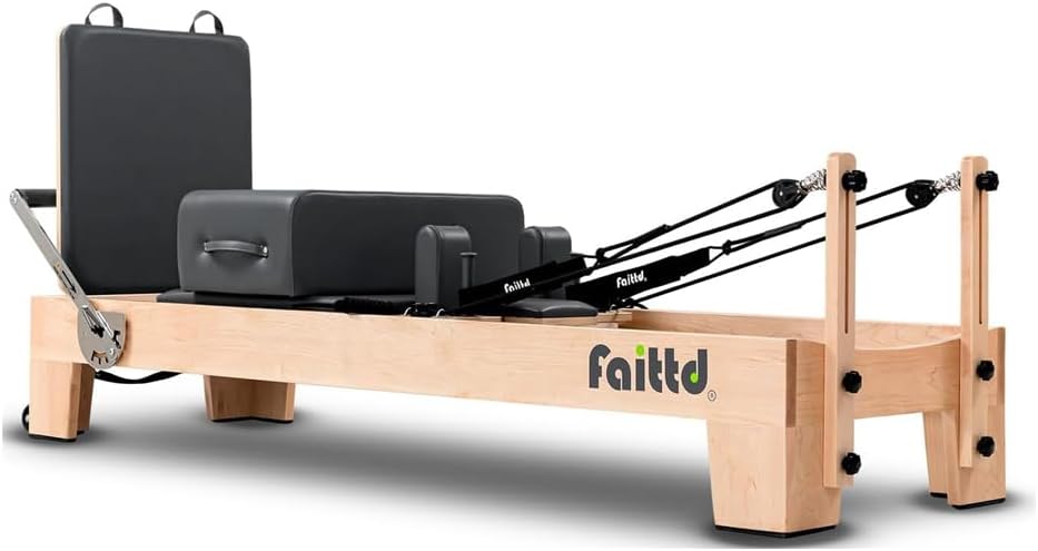 Pilates Reformer,Pilates Reformer Equipment with Reformer Accessories, Reformer Box, Padded Jump Board, Reformer Pilates Machine for Home Workouts