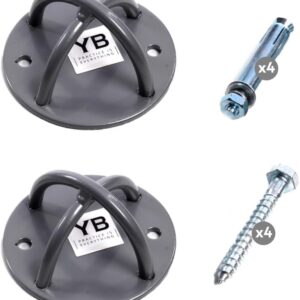 Ceiling Hooks – Industrial Strength Hold Up to 600 lbs, Includes Anchors & Bolts Yoga Starter Set – Suitable for Gym Rings, Suspensions, Indoor/Outdoor Use
