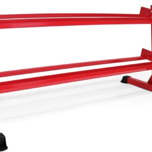 WF Athletic Supply Heavy-Duty Dumbbell Rack Stand, Weight Rack for Home Gym, Weight Holder, Available Sizes for Storage 5-50LB or 5-75LB Dumbbell Pairs, Black/Red/Green/Blue, RACK ONLY