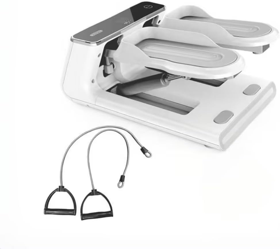 Steppers for Exercise at Home, Mini Stair Stepper with Resistance Bands, Portable Under Desk Stepper Workout Step Machine 300 lbs Weight Capacity