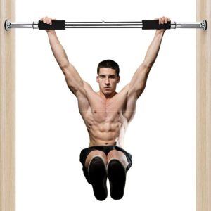 Doorway Pull Up Chin Up Bars for Doorway, Adjustable 24.5 to 36 Inches Upper Body Workout Rod Heavy Duty Home Gym Exercise Fitness Door Exercise Bars