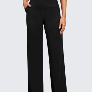 FireSwan Yoga Pants Women Wide Leg Pants High Waist Stretch Dress Loose Casual Lounge Sweatpants with Pockets