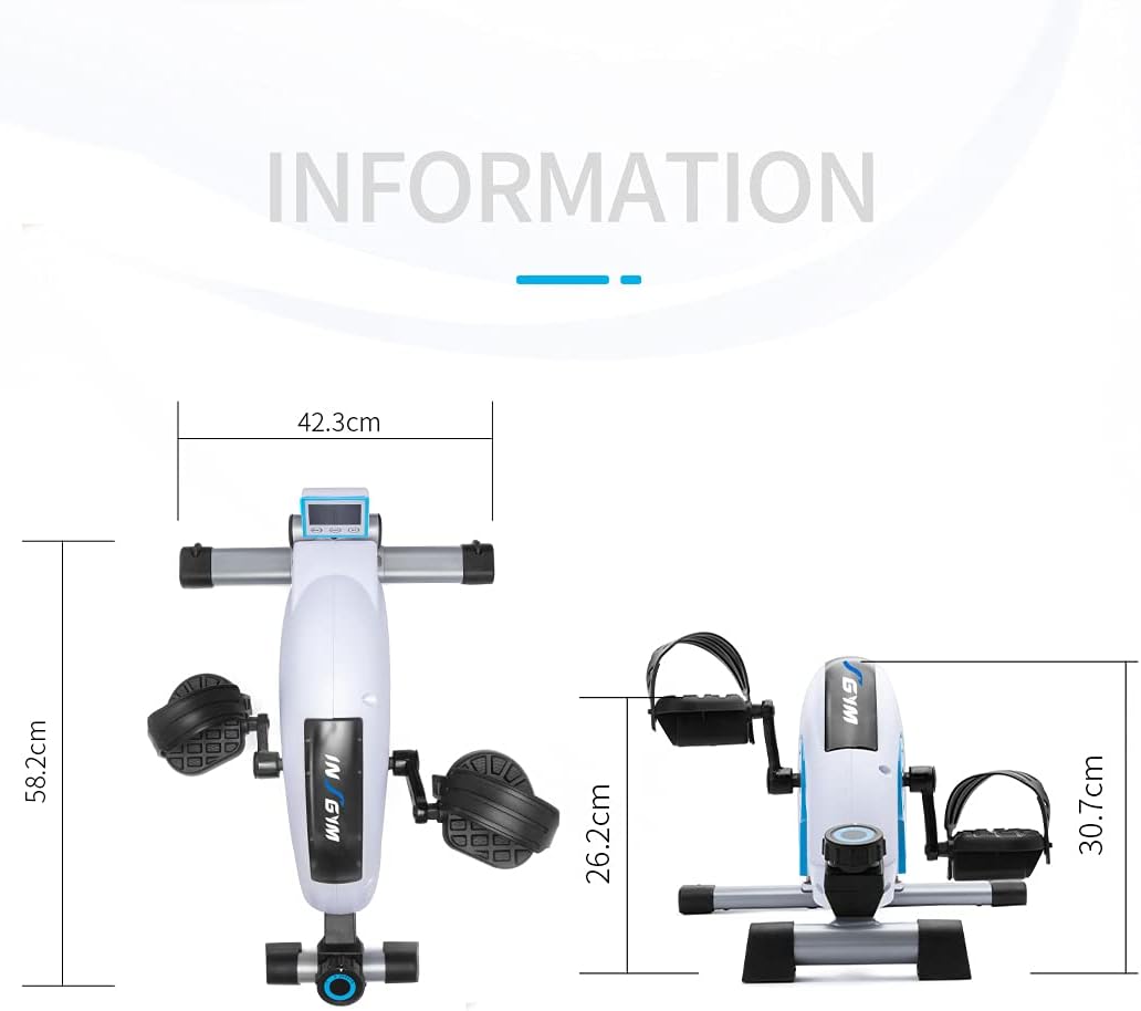 Under Desk Mini Pedal Exerciser for Arm & Leg Workout, Portable Compact Exercise Bike with Adjustable Resistance & LCD Display - Image 9
