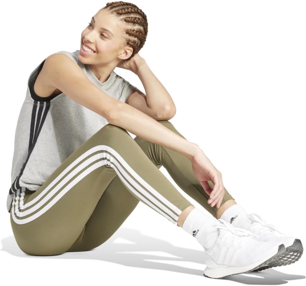 adidas Womens Essentials 3-Stripes Cotton Leggings - Image 3