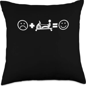 Erg Ergometer And Rowing Exercise Machine Rowing Workout Throw Pillow