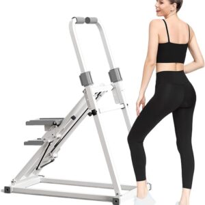 Foldable Stair Stepper Machine with Handles – 330LB Capacity Adjustable Resistance Stepper for Home Cardio, Low-Impact Full Body Workout – Quiet, Compact Stepping Machine for Weight Loss & Toning