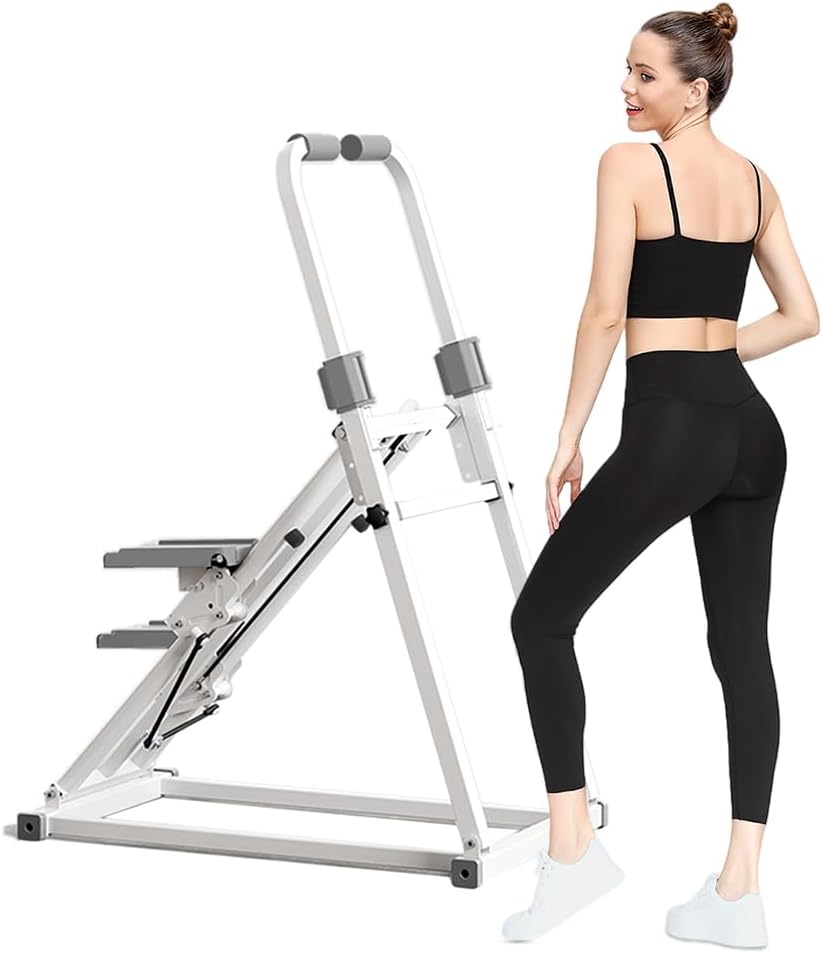 Foldable Stair Stepper Machine with Handles β 330LB Capacity Adjustable Resistance Stepper for Home Cardio, Low-Impact Full Body Workout β Quiet, Compact Stepping Machine for Weight Loss & Toning