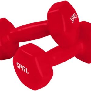 SPRI Dumbbells Hand Weights Set of 2 – Vinyl Coated Exercise & Fitness Dumbbell for Home Gym Equipment Workouts Strength Training Free Weights for Women, Men (1-10 Pound, 12, 15, 18, 20 lb)