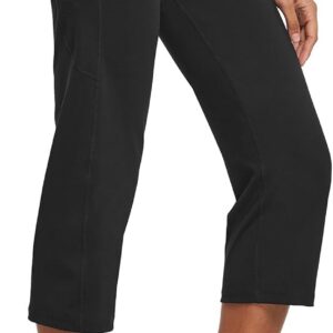 baleaf Womens Yoga Capri Pants High Waist Capri Leggings with Pockets Wide Leg Crop Exercise Workout Summer Pants
