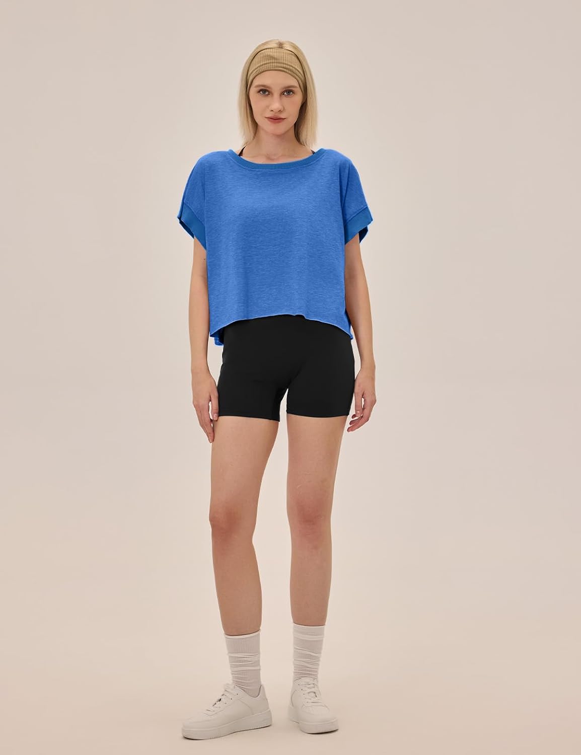 UNIANKIYA Open Back Workout Tops for Women Loose Fit Athletic Crop Tee Short Sleeve Gym Running Yoga Shirt - Image 3