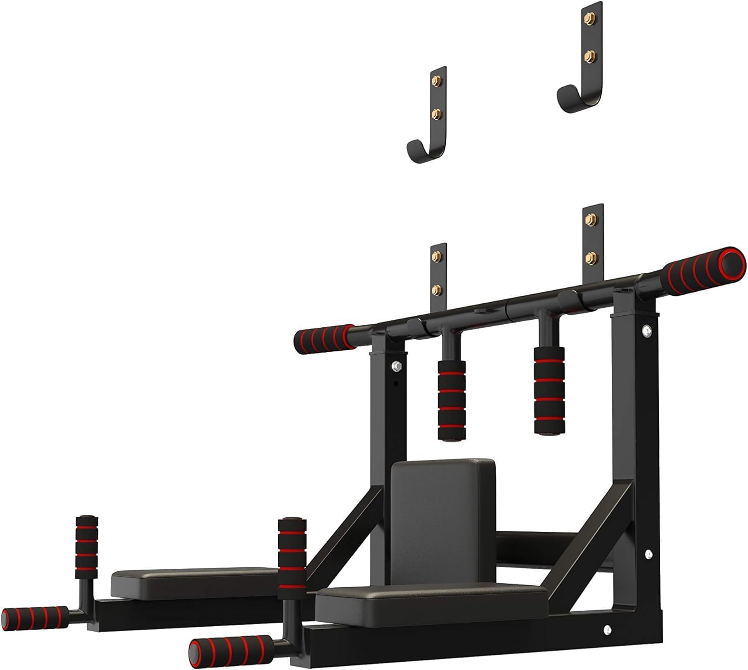 Multifunctional Wall Mounted Pull Up Bar Chin Up Bar Dip Station for Home Gym Workout - Image 6