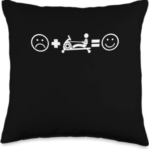 Erg Ergometer And Rowing Exercise Machine Rowing Workout Throw Pillow