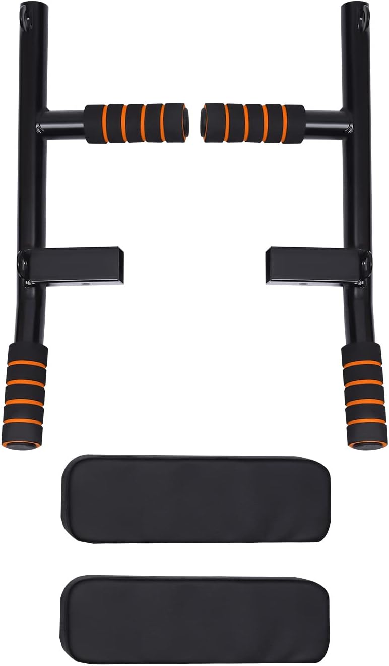 Wall Mounted Pull Up Bar, Power Tower Set Training Equipment Fitness Dip Stand Supports to 440 LBS for Home Gym Indoor Workout - Image 7