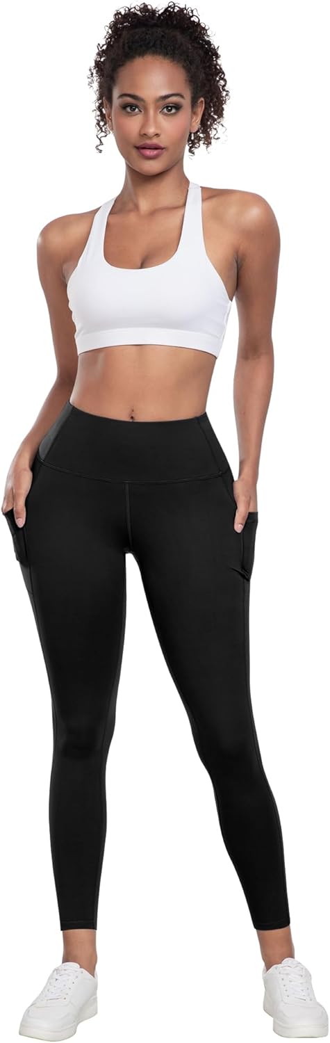 LZYVOO Leggings with Pockets for Women, 6 Packs Soft High Waisted Tummy Control Workout Yoga Pants - Image 3