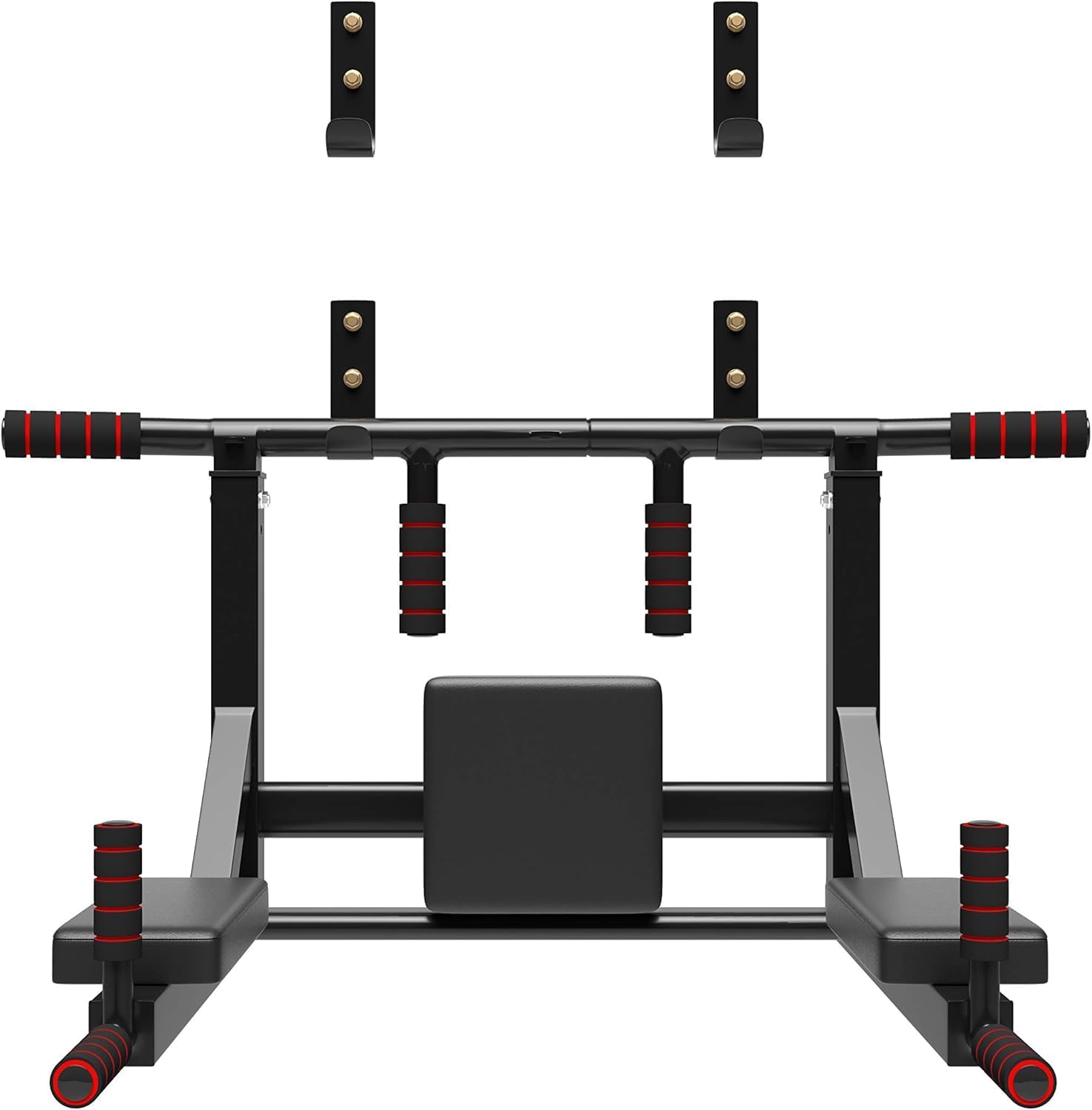 Multifunctional Wall Mounted Pull Up Bar Chin Up Bar Dip Station for Home Gym Workout - Image 5