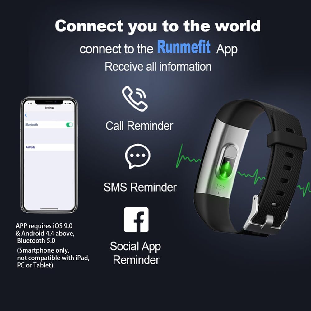 Fitness Tracker with Heart Rate Monitor/Step Counter/Calories, Activity Tracker Smart Watch Sleep Monitor, IP68, Health Tracker Pedometer for Man Women - Image 5