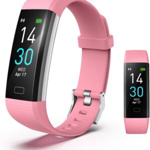Fitness Tracker with Blood Pressure Heart Rate Oxygen Monitor, Activity Sleep & Temperature Smart Watch IP68 Waterproof Pedometer Step Counter for Kids Man Women S5