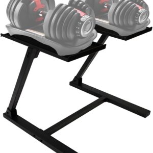 Compatible with multiple models of dumbbells, adjustable dumbbell stand. Heavy-duty dumbbell stand, equipped with non-slip pads for noise reduction and dumbbell protection, easy to assemble. Stable load-bearing capacity of 220 LB.