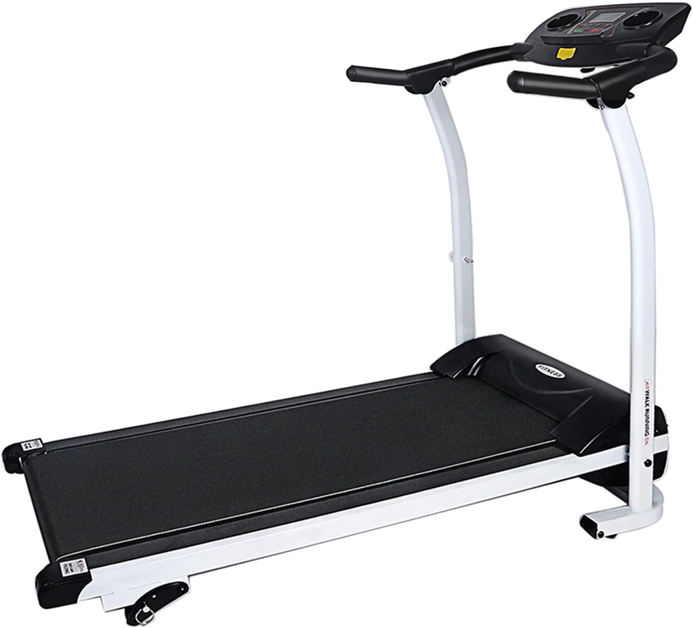 YSSOA High Performance Folding Treadmill, Workout Running Machine with LCD Display and Phone Slot, Compact Treadmill for Fitness Gym Exercise, White and Black. - Image 8