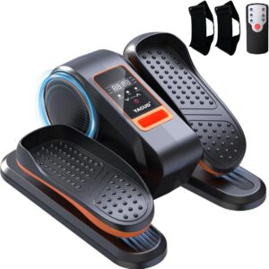 Under Desk Elliptical Machine, Electric Leg Exerciser as Seen on TV for Senior, Quiet Portable Seated Pedal Exerciser Machine with Remote Control, 12 Adjustable Speeds for Home Office