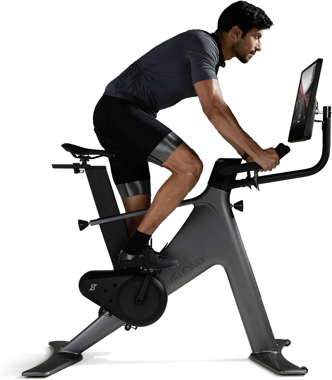 Speediance VeloNix Exercise Bike, Smart AI Fitness Bike with Personalized Fitness Courses & Online Cycling Coaching, 21.5" Screen, Solid Design, Low-Noise Cycling Bike, Stationary Bikes for Indoor Gym