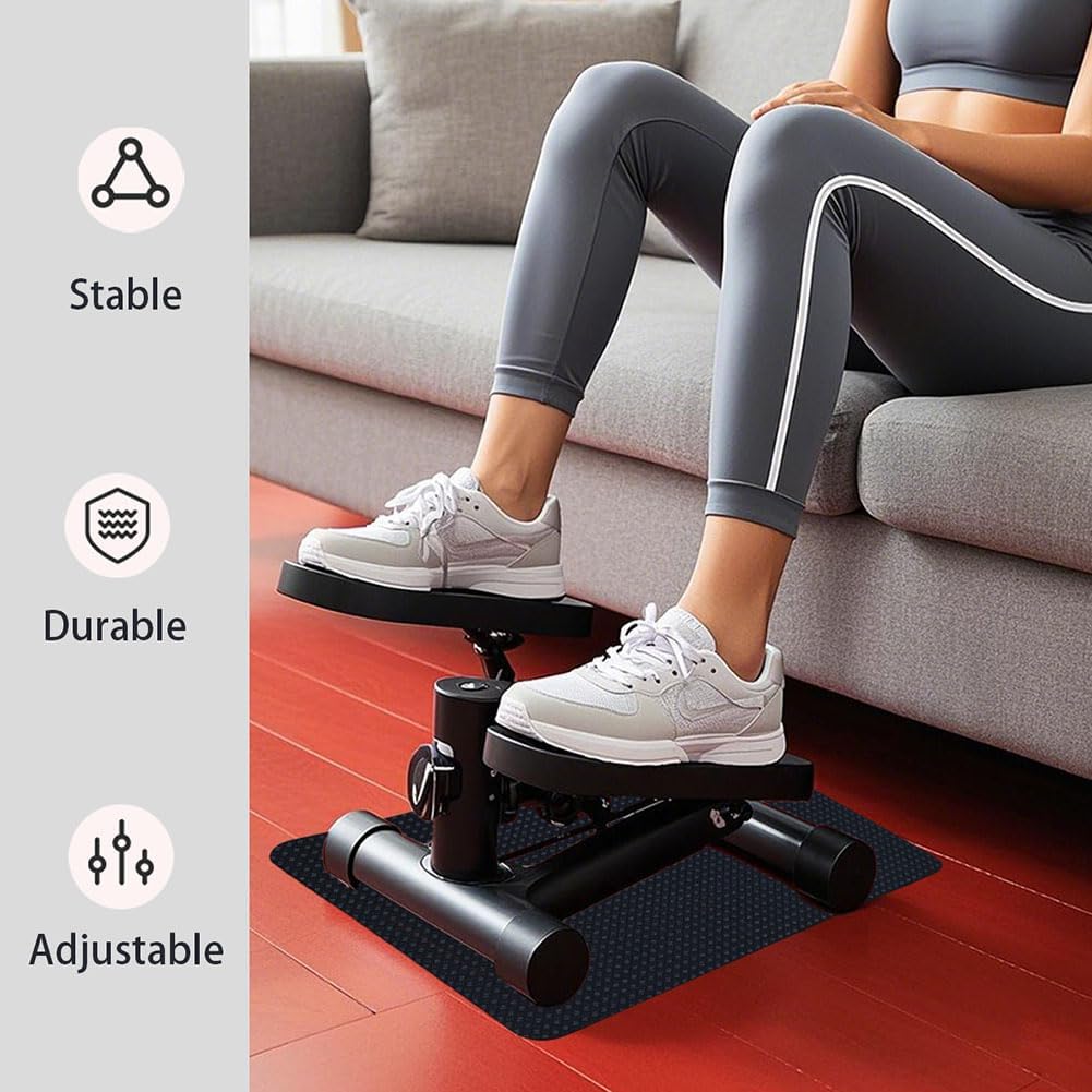 Double-Sided Non Slip Mat for Stepper Exercise Machine & Under Desk Mini Elliptical Exercise Equipment, Small Workout Floor Protection Mat for Seated Pedal Exerciser, Indoor Cycling Bike - Image 5