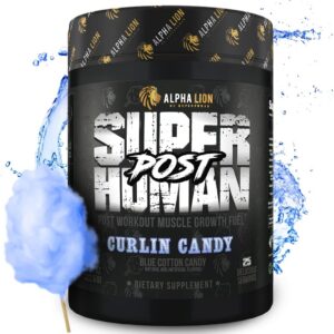 ALPHA LION Superhuman Post, Post Workout Recovery, Fast Acting Post Workout for Men & Women (25 Servings, Curlin Candy)