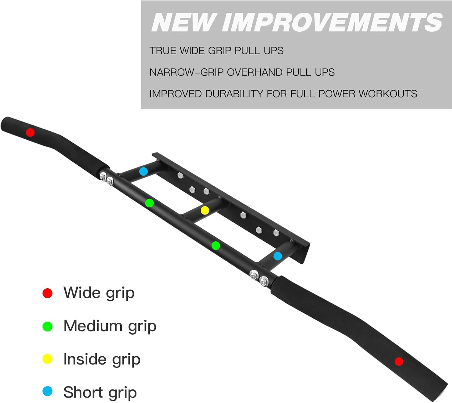 ATENTO Pull Up Bar, Chin Up Bars Ceiling Mount, Workout for Home Gym, Beam, Crossfit - Heavy-Duty, Foam Grip, Easy installation - Image 5