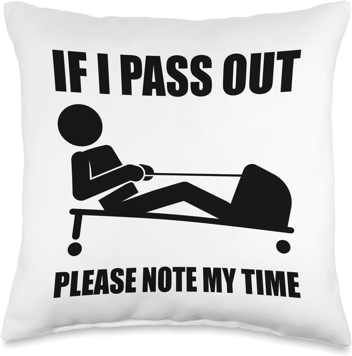 Funny Ergometer Rowing Exercise ERG Machine Lover Gag Outfit Throw Pillow