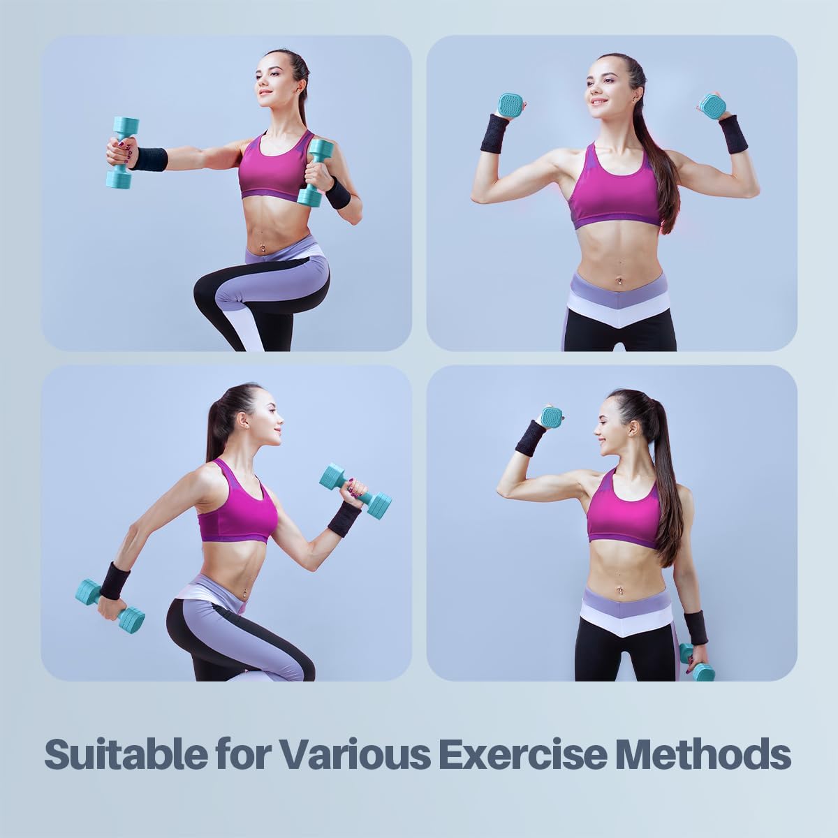 Zempox Adjustable Dumbbell Set of 2, 4 in 1 Free Weights Dumbbells Set for Women, Hand Weights for Women at Home, Each 2lb 3lb 4lb 5lb with TPU Soft Rubber Handle for Home Gym Exercise Training - Image 6