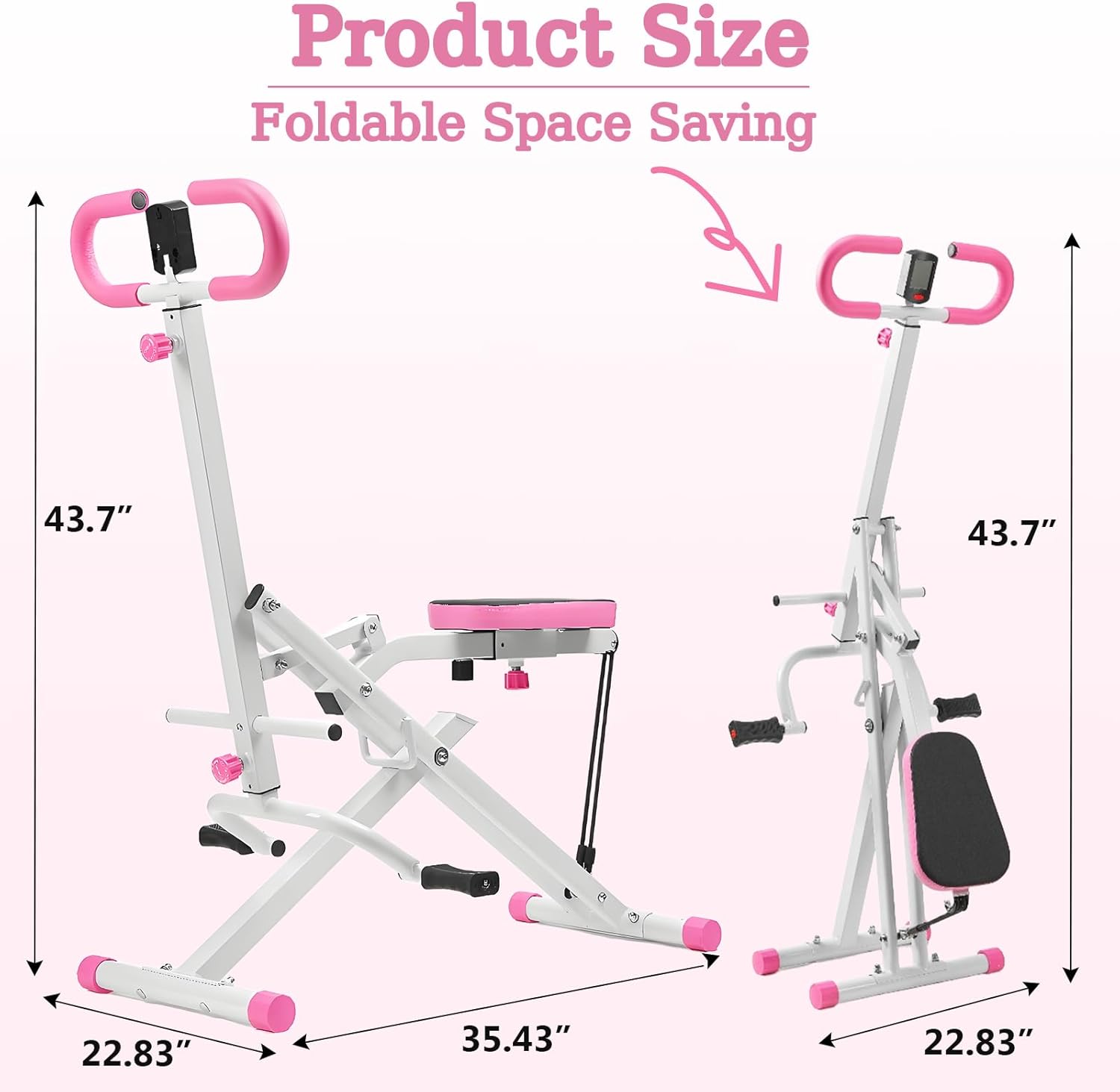 Squat Machine for Home, Squat Rowing Machine with Adjustable Resistance Bands, Foldable Exercise Equipment, Squat Assist Trainer for Glutes Ab Back Legs Workout - Image 7