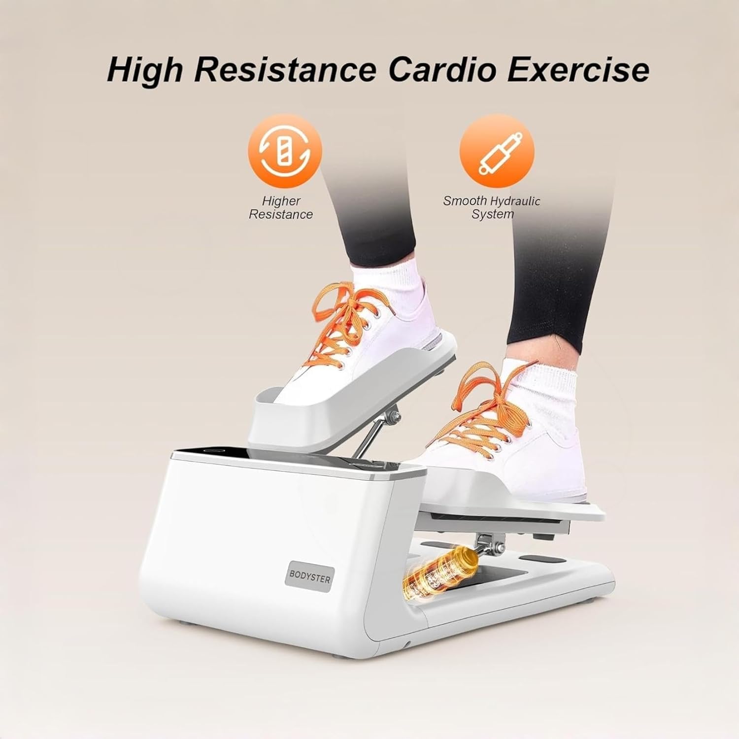 Steppers for Exercise at Home, Mini Stair Stepper with Resistance Bands, Portable Under Desk Stepper Workout Step Machine 300 lbs Weight Capacity - Image 2