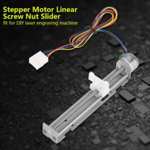 Stepper Motor, D8-MOTOR80 DC12V Moving 0.25mm One Step Stepper Motor with Linear Screw Nut Slider for DIY IR Engraving Machine,etc