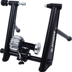 BalanceFrom Bike Trainer Stand Steel Bicycle Exercise Magnetic Stand with Front Wheel Riser Block