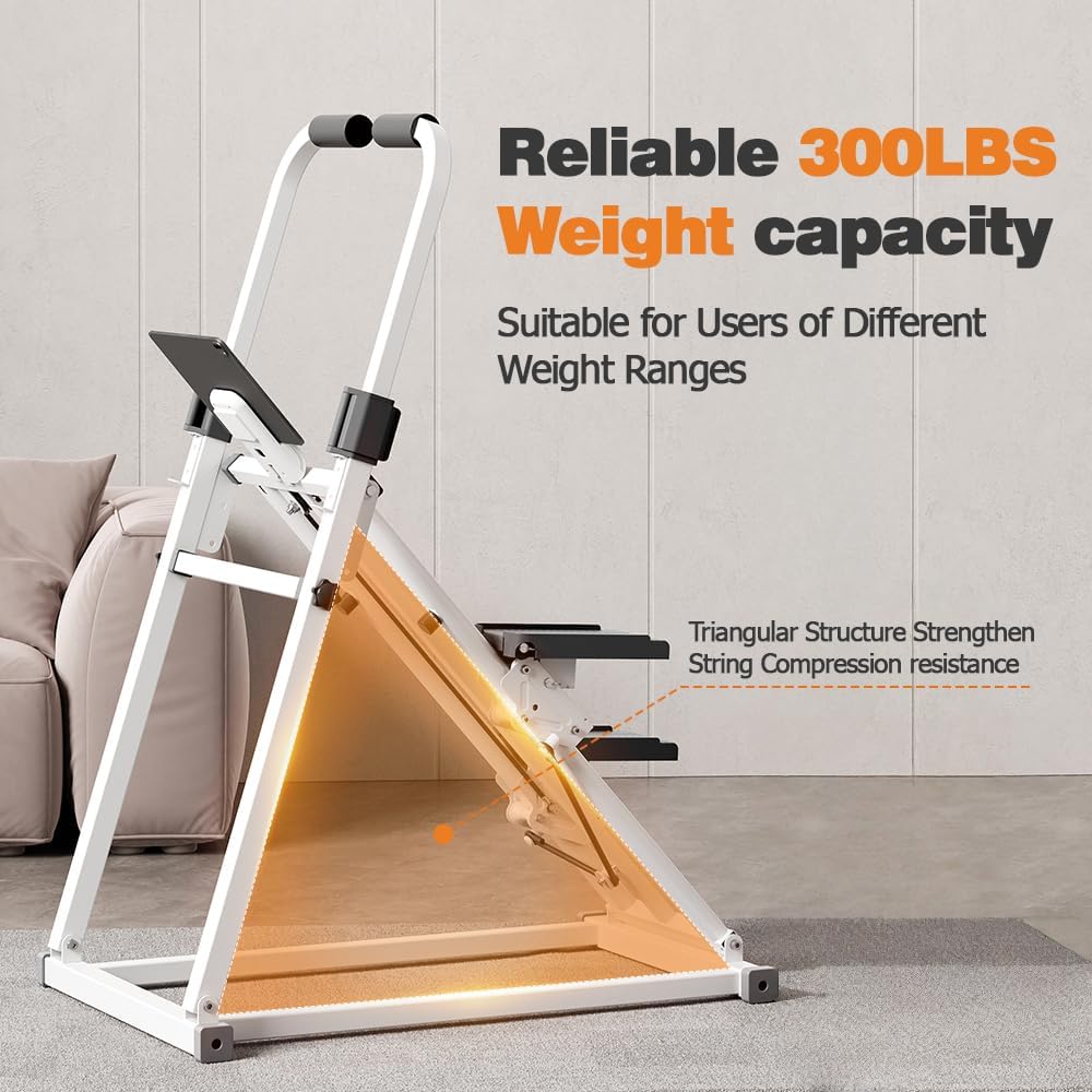 Foldable Stair Stepper Machine with Handles β 330LB Capacity Adjustable Resistance Stepper for Home Cardio, Low-Impact Full Body Workout β Quiet, Compact Stepping Machine for Weight Loss & Toning - Image 6