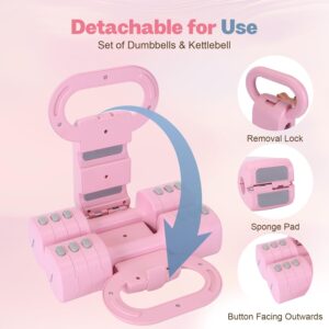 Adjustable Dumbbell Set of 2, 4 in 1 Free Weights Dumbbells Set for Women with Fast Adjustment, Each 2lb 3lb 4lb 5lb Hand Weights Set for Home Gym & Outdoor Exercise Training