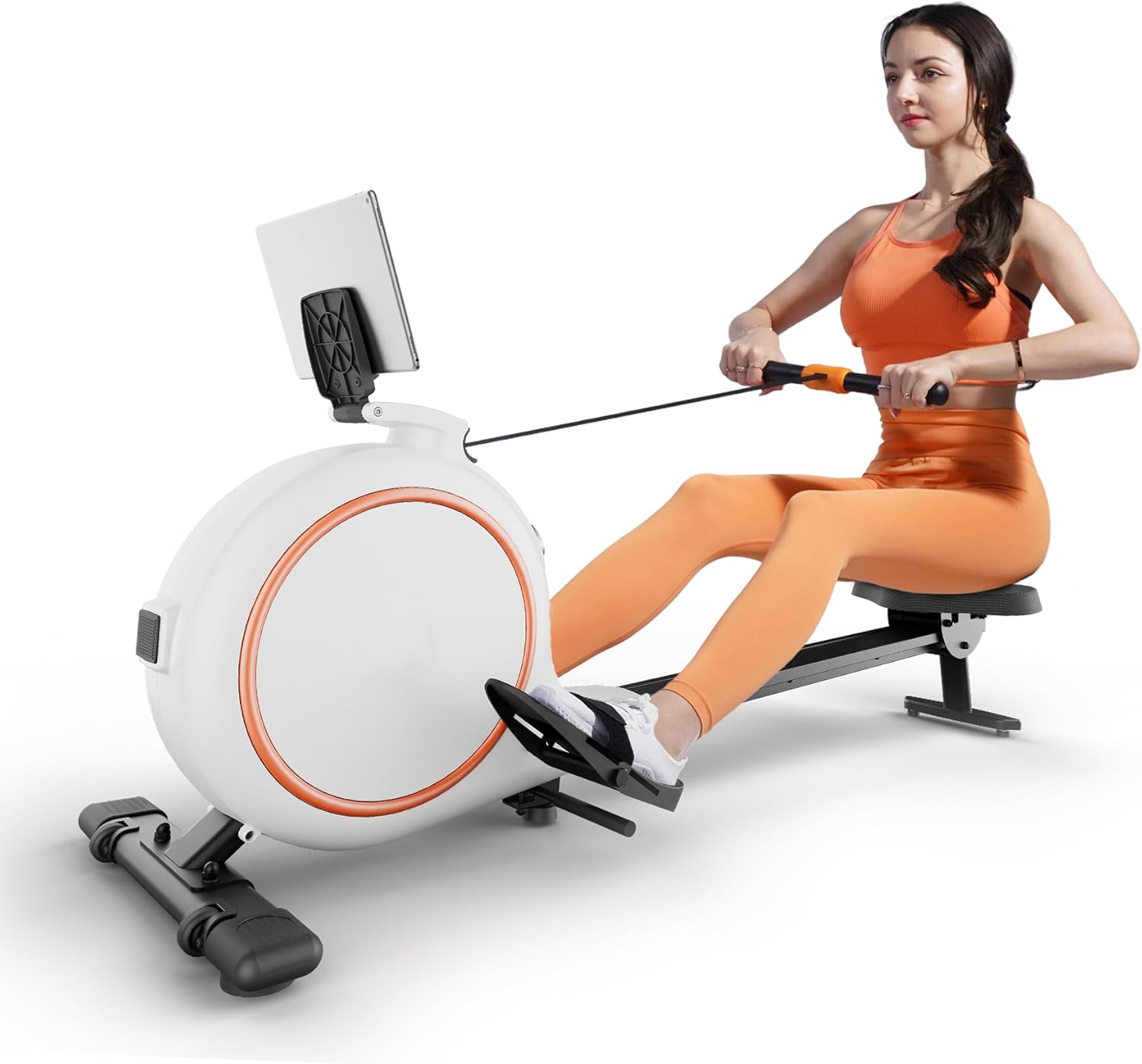 Rowing Machines for Home Exercise, 300 LBS Weight Capacity Row Machine, 36 Level Quiet & Smooth Rower Machine with LED Monitor, App Supported, Tablet Holder and Comfortable Seat Cushion