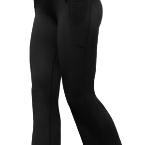 Women’s High Waist Flare Yoga Pants Tummy Control Casual Bootcut Leggings with Side Pockets