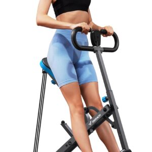 MERACH Squat Machine, Squat Rowing Machine with Adjustable Resistance, 350 LBS Max Weight Capacity, Easy Setup & Foldable, Glutes & Leg Home Workout Machine