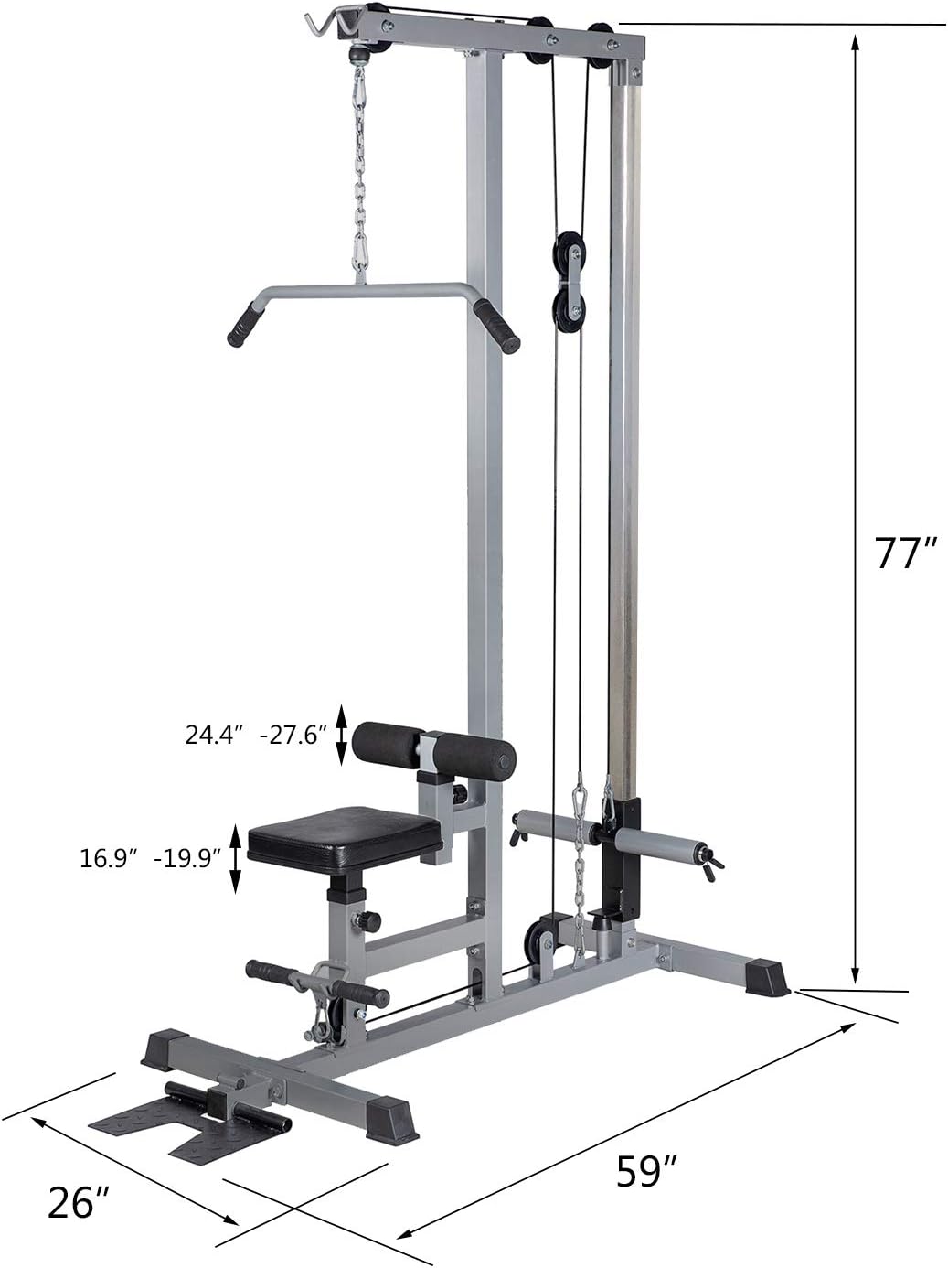 GDLF LAT Pull Down Machine Low Row Cable Fitness Exercise Body Workout Strength Training Bar Machine - Image 2