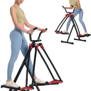 HOTWAVE Air Walker Exercise Machine, Home Space Walker Aerobic Stepper, Foldable Elliptical for Small Spaces – Cross Trainer Glider Exercise Machine for Men and Women Fitness Equipment
