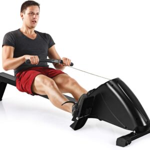 Folding Rowing Machines for Home Use, Magnetic Rower, Rowing Machines for Home Use 10 Level Adjustable Magnetic Resistance with LCD Monitor,330lbs MAX