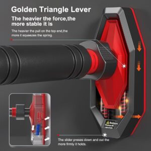 Doorway Pull Up Bar – No Screw Installation, Adjustable Width Upper Body Workout Bar with Automatic Locking, 440 LBS Strength Training Pull-Up Bar for Home Gym Exercise
