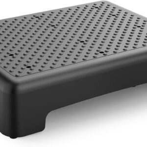 HBTower Mobility Step Stool for Adults & Seniors – Non-Slip Platform Indoor and Outdoor, Portable Riser, Safety Step for Car, Bedside, Office, Shower, Stairs – Black
