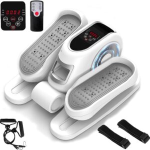 Zakle Under Desk Elliptical Machine, Electric Elliptical Training Machine w/Remote Control, 12 Speed Levels, Quiet Seated Pedal Exerciser for Home Office