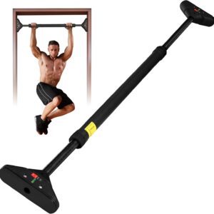 Yes4All Heavy Duty Wall Mounted Pull Up Bar, Over Door Pull Up Bar for Doorway, Multi Grip Chin Up Bar, Sturdy Strength Training Bars & Durable Gym Bar for Home Exercise
