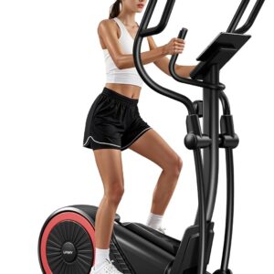 UMAY Elliptical Machine for Home, Elliptical Exercise Machine with 8 Levels Resistance & Pulse Rate Grips, Silent Magnetic Elliptical Trainer with 15.5″ Stride and LCD Monitor